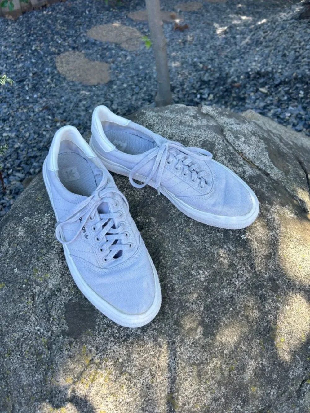 Adidas 3MC Vulc Gray Canvas Skateboarding Shoes Size Men's 8 Women's 9.5